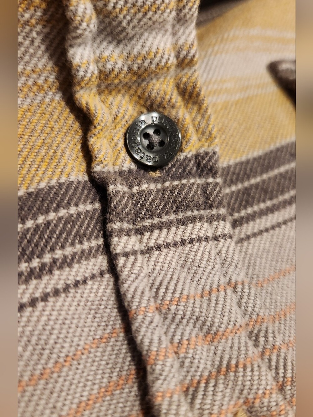 Patagonia Fjord Flannel Shirt Blanket Stripe Peach Pink Tan Cotton Women's 4 - Picture 4 of 9